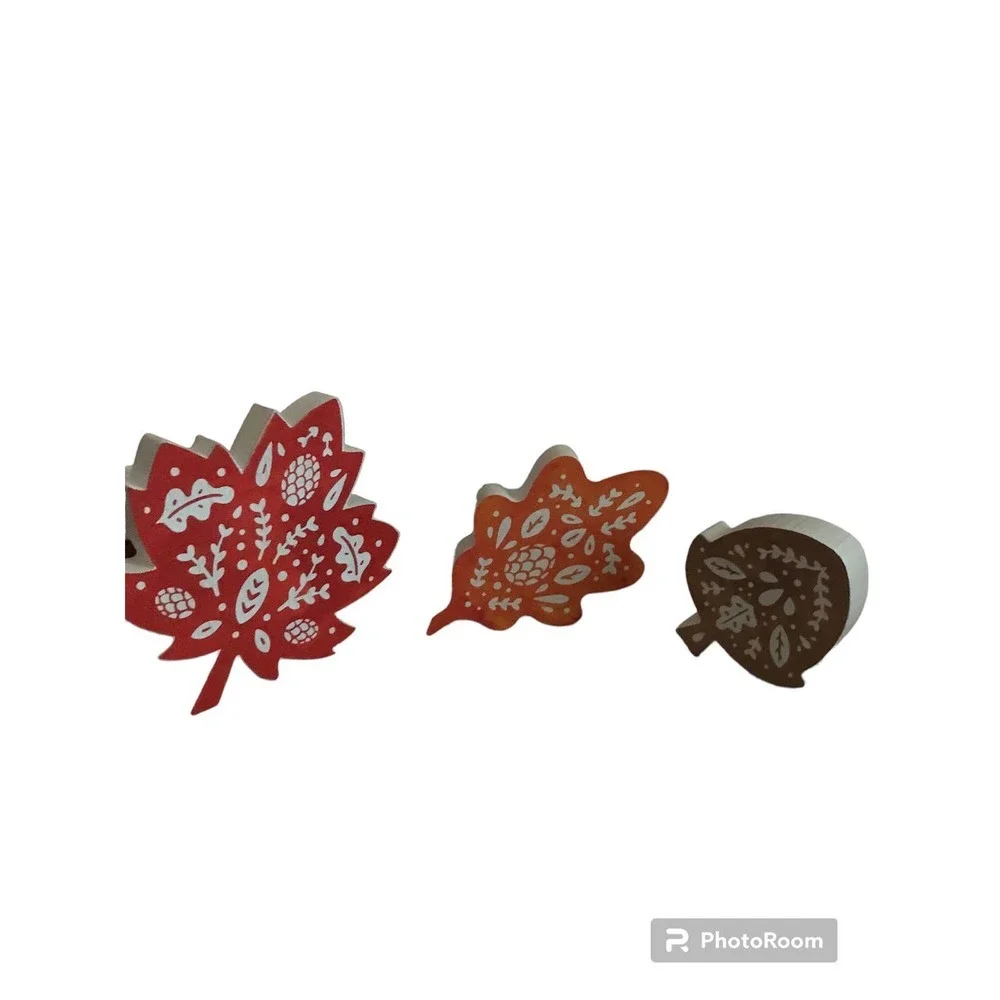 New 3 Autumn Wood designed Leaves Cutouts